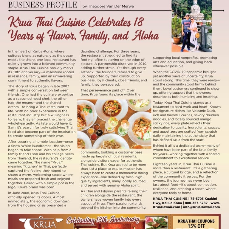 Meet the owners @Krua!